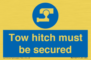 MV7587: Tow hitch must be secured