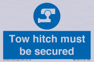 MV7587: Tow hitch must be secured