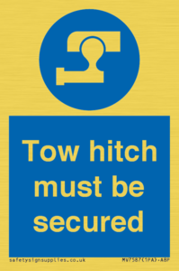 MV7587: Tow hitch must be secured