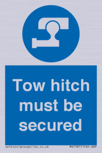 MV7587: Tow hitch must be secured