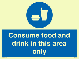 MV7592: Consume food and drink in this area only