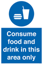 MV7592: Consume food and drink in this area only