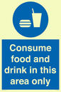 MV7592: Consume food and drink in this area only
