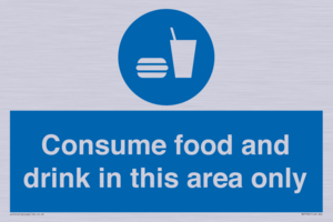 MV7592: Consume food and drink in this area only