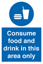 MV7592: Consume food and drink in this area only