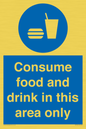 MV7592: Consume food and drink in this area only