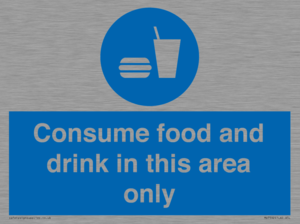 MV7592: Consume food and drink in this area only