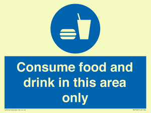 MV7592: Consume food and drink in this area only