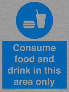 MV7592: Consume food and drink in this area only