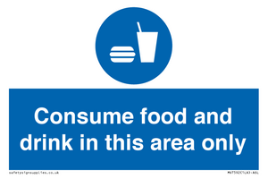 MV7592: Consume food and drink in this area only