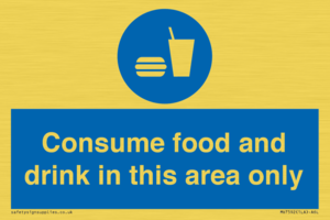 MV7592: Consume food and drink in this area only