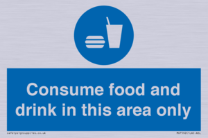 MV7592: Consume food and drink in this area only