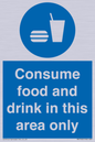 MV7592: Consume food and drink in this area only