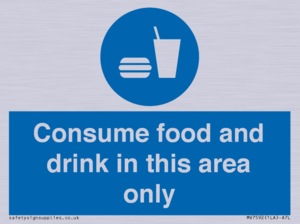 MV7592: Consume food and drink in this area only
