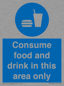 MV7592: Consume food and drink in this area only