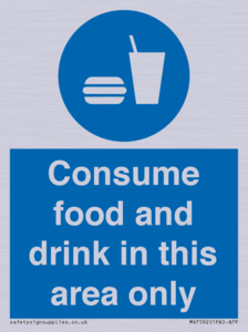 MV7592: Consume food and drink in this area only