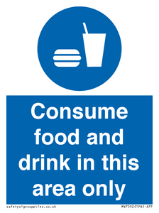 MV7592: Consume food and drink in this area only