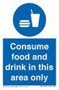MV7592: Consume food and drink in this area only