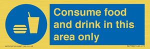 MV7592: Consume food and drink in this area only