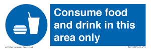 MV7592: Consume food and drink in this area only