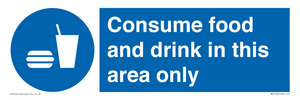 MV7592: Consume food and drink in this area only
