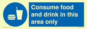 MV7592: Consume food and drink in this area only