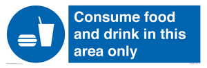 MV7592: Consume food and drink in this area only