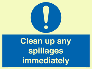 MV7861: Clean up any spillages immediately