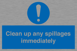 MV7861: Clean up any spillages immediately