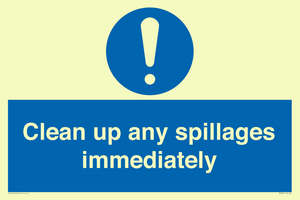 MV7861: Clean up any spillages immediately