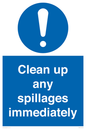 MV7861: Clean up any spillages immediately