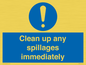 MV7861: Clean up any spillages immediately