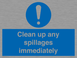 MV7861: Clean up any spillages immediately