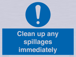 MV7861: Clean up any spillages immediately