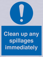 MV7861: Clean up any spillages immediately