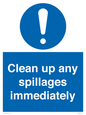 MV7861: Clean up any spillages immediately