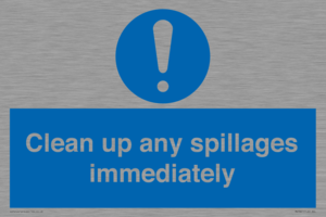 MV7861: Clean up any spillages immediately