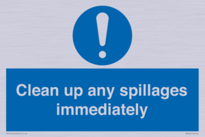 MV7861: Clean up any spillages immediately