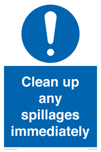 MV7861: Clean up any spillages immediately