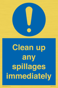 MV7861: Clean up any spillages immediately