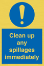 MV7861: Clean up any spillages immediately