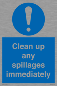 MV7861: Clean up any spillages immediately