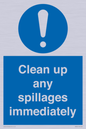 MV7861: Clean up any spillages immediately