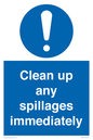 MV7861: Clean up any spillages immediately