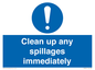 MV7861: Clean up any spillages immediately