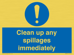 MV7861: Clean up any spillages immediately