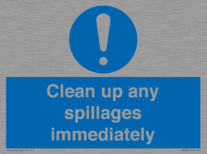 MV7861: Clean up any spillages immediately