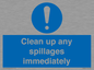 MV7861: Clean up any spillages immediately