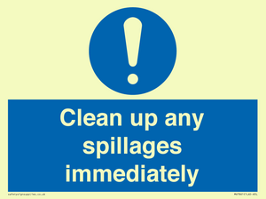 MV7861: Clean up any spillages immediately