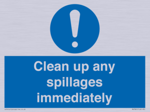 MV7861: Clean up any spillages immediately